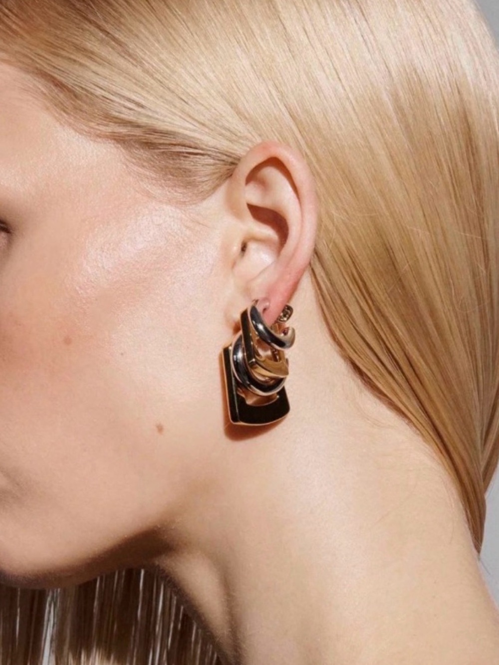 NEW Tina Mini Earrings Two-Tone Mixed Metals Gold Silver Demarson STYLE OC13